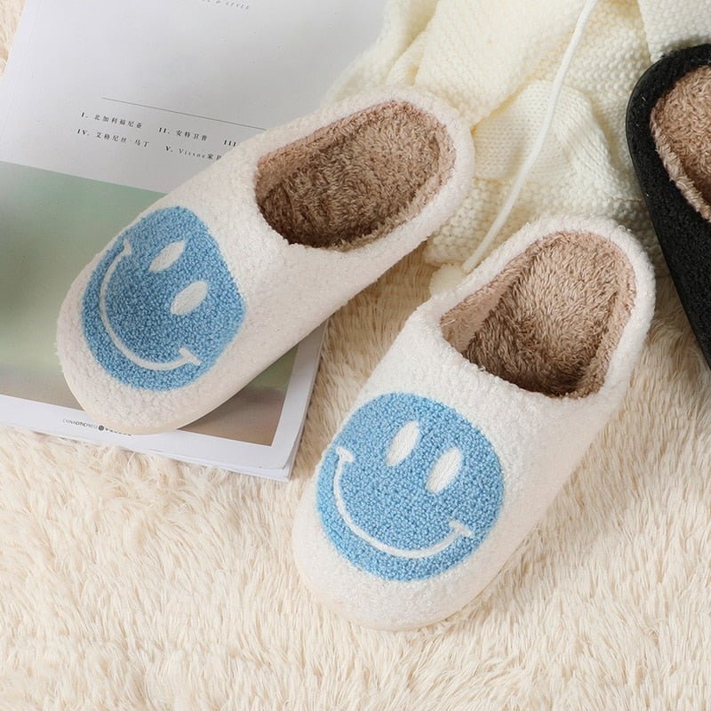 Stilla Store Smiley Mønster Pels Hjemmesko