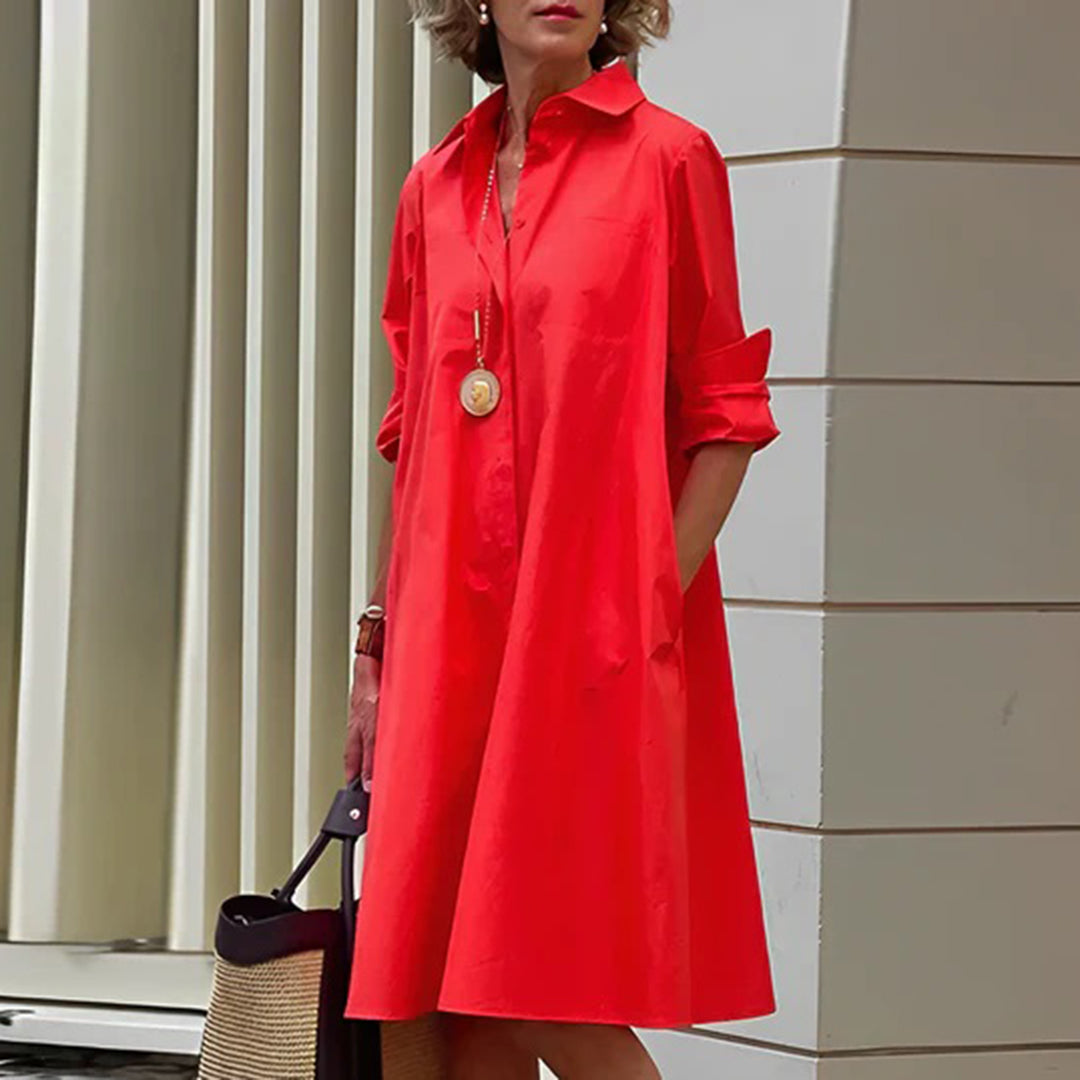 Stilla | Kjole Med Elegante Lange Ærmer Rabat