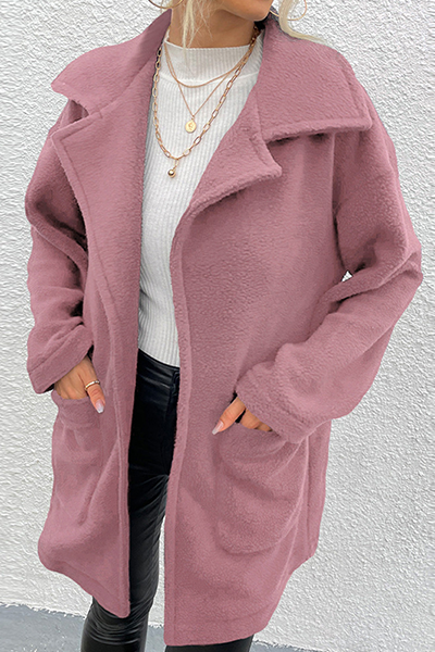 Stilla | Mode Elegant Udendørs Tøj Med Solid Patchwork Lommer og Omklappelig Krave Online nu