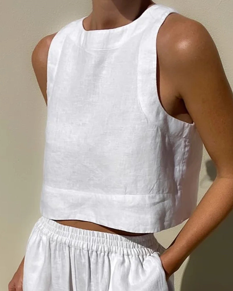 Stilla | To-delt Crop Top Og Ben Sæt