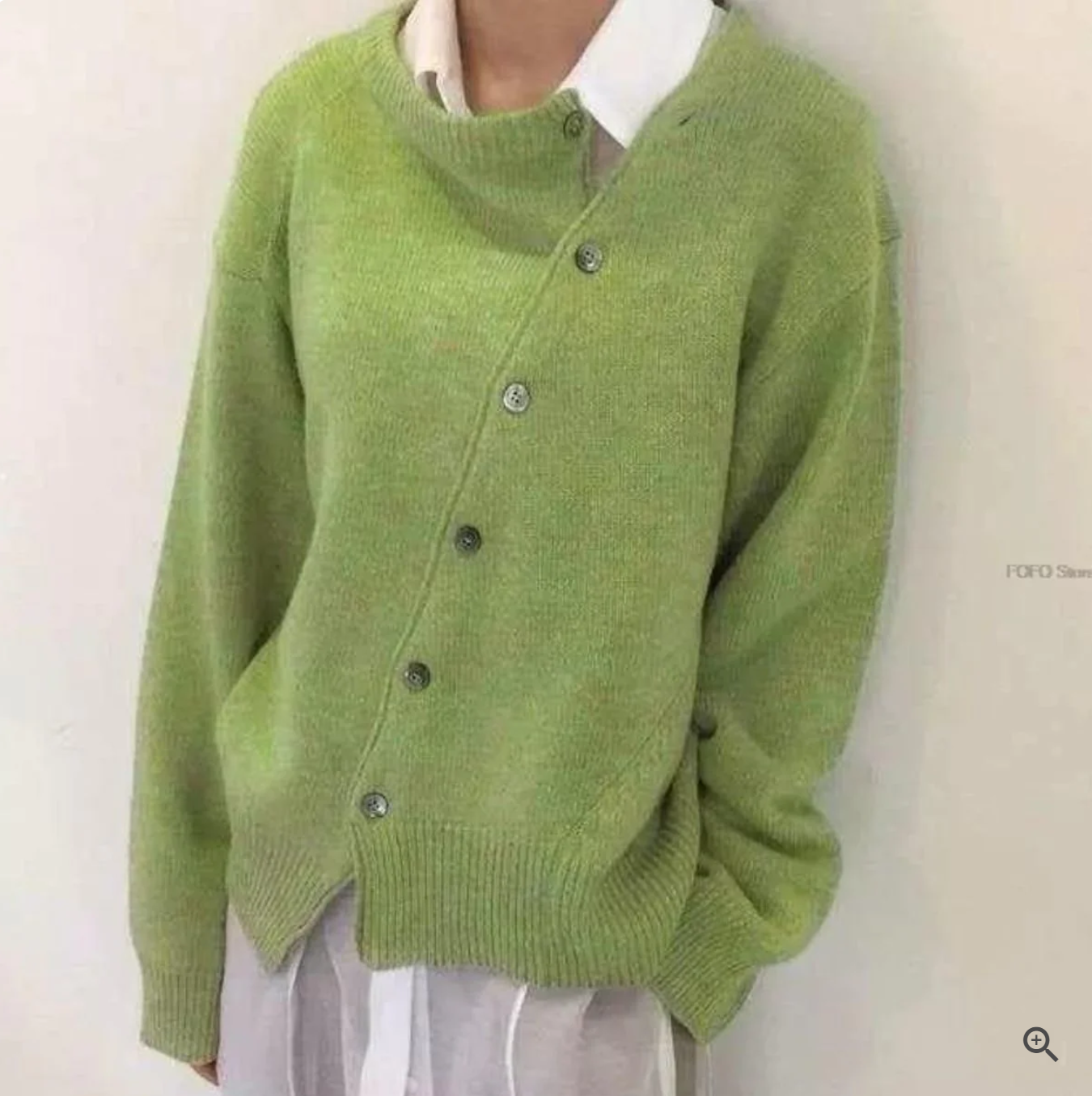 Stilla | Asymmetrisk Cashmere Strikjakke Med Eksklusive Knapper