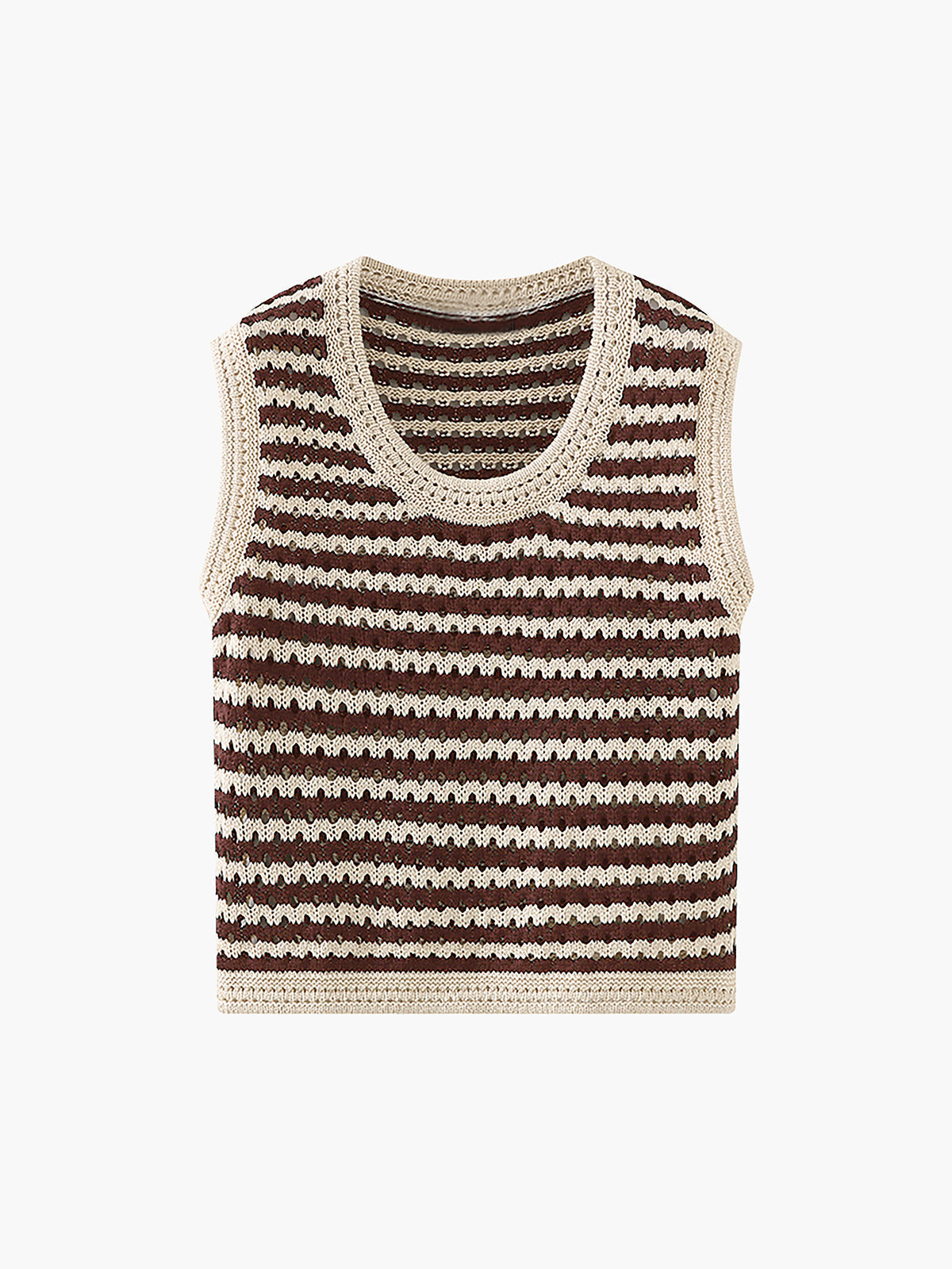 Stilla | Classy Stripe Hæklede Trøje Vest