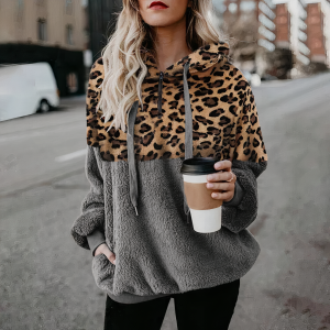 Stilla | Leopard Print Hættetrøje Juliana