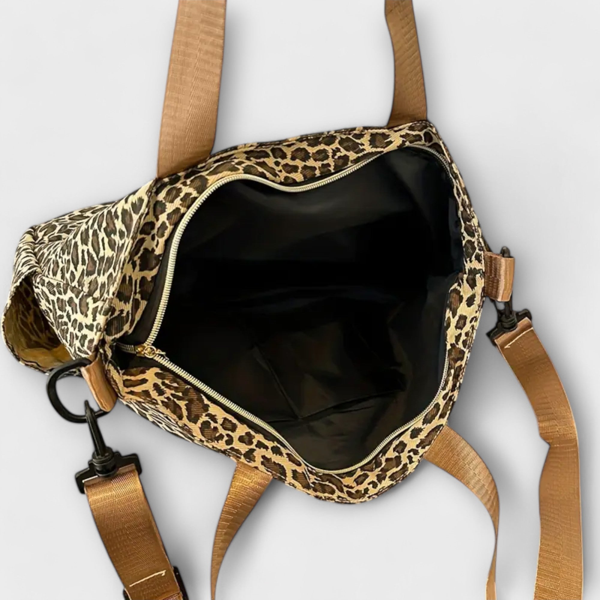 Stilla | Leopardprint Lærred Crossbody Taske