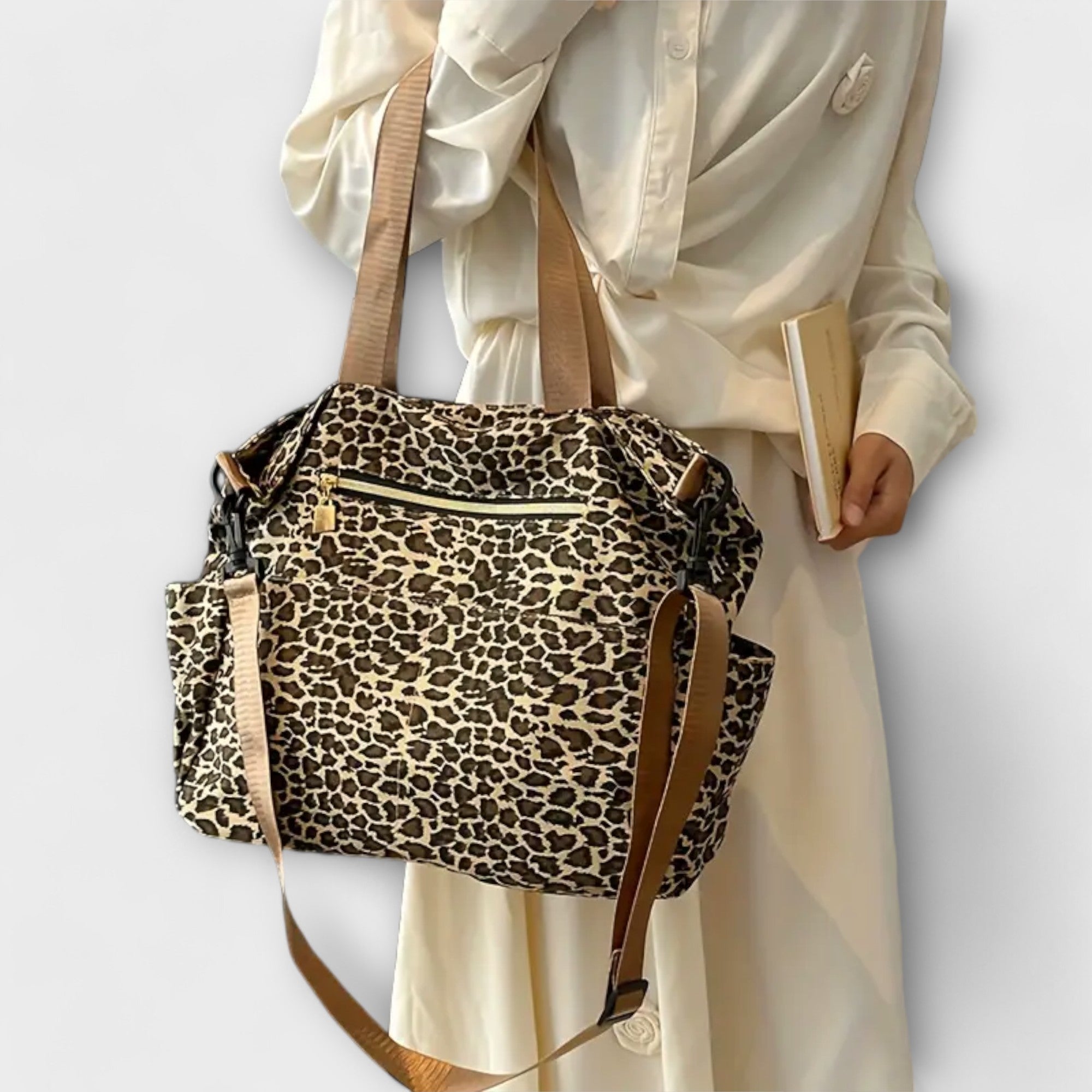 Stilla | Leopardprint Lærred Crossbody Taske