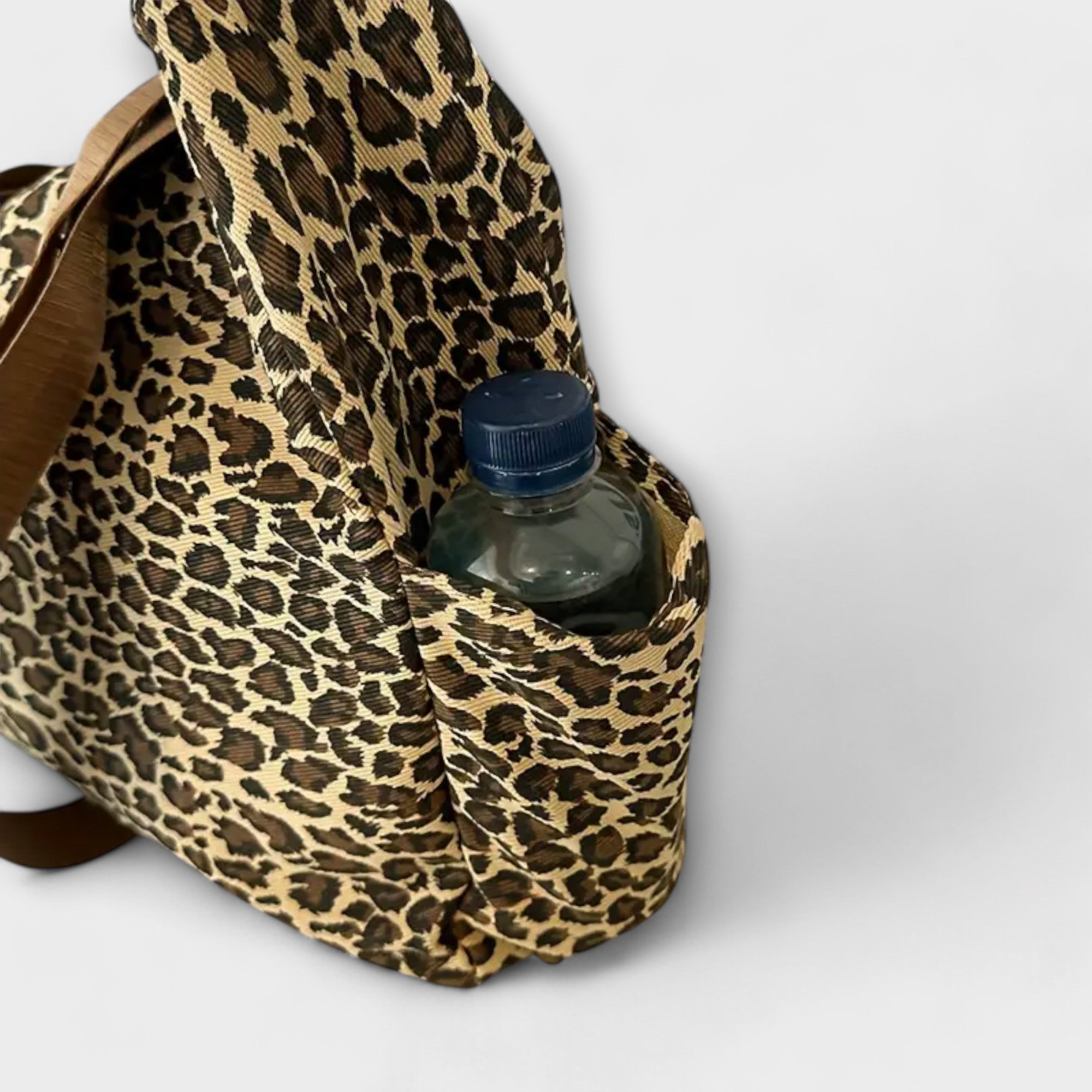 Stilla | Leopardprint Lærred Crossbody Taske