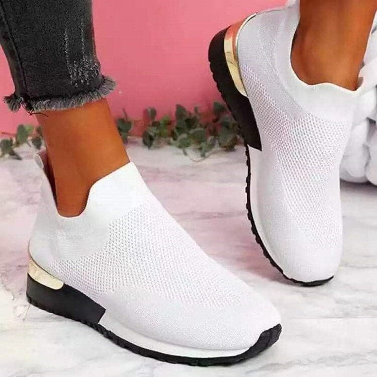 Stilla | Slip on Sneakers Åndbart Strikmesh Stødabsorberende Sål Komfort Fit