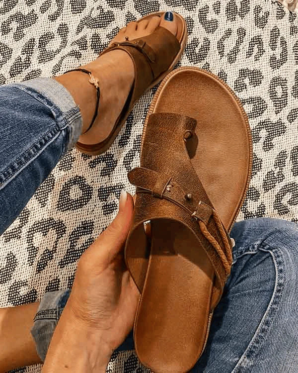 Stilla | Læder Clip Tå Sandaler
