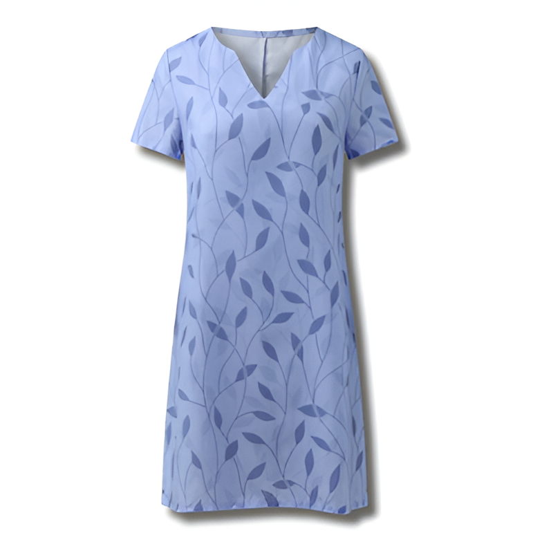 Stilla | Casual blomsteret V-hals-kjole til damer
