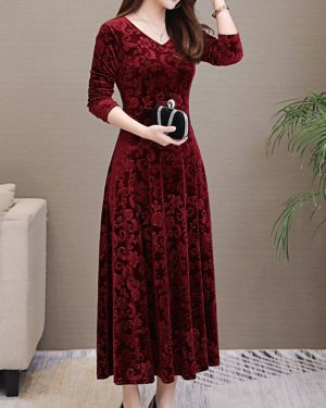 Stilla | Elegant Velourkjole