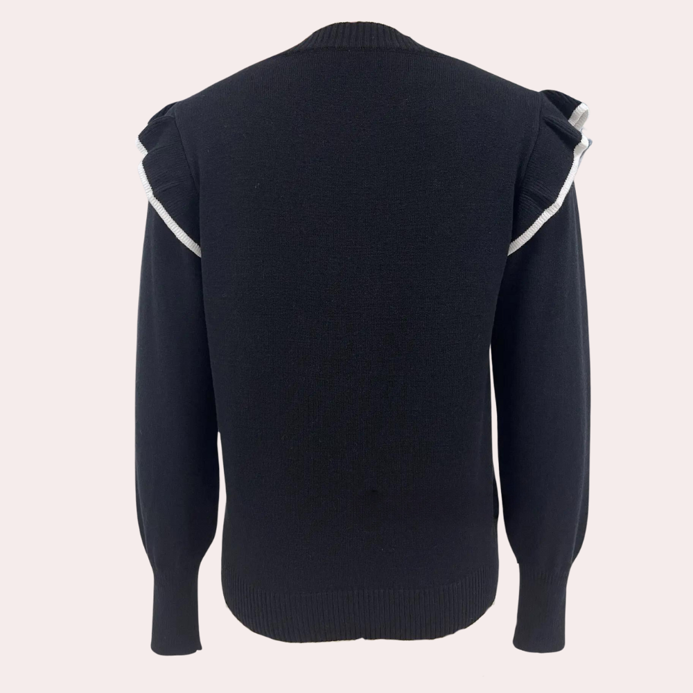 Stilla | Moderne Damepullover med Behageligt Volantmønster