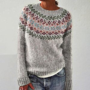 Stilla | Rundhalstrøje Med Elegant Tryk Online