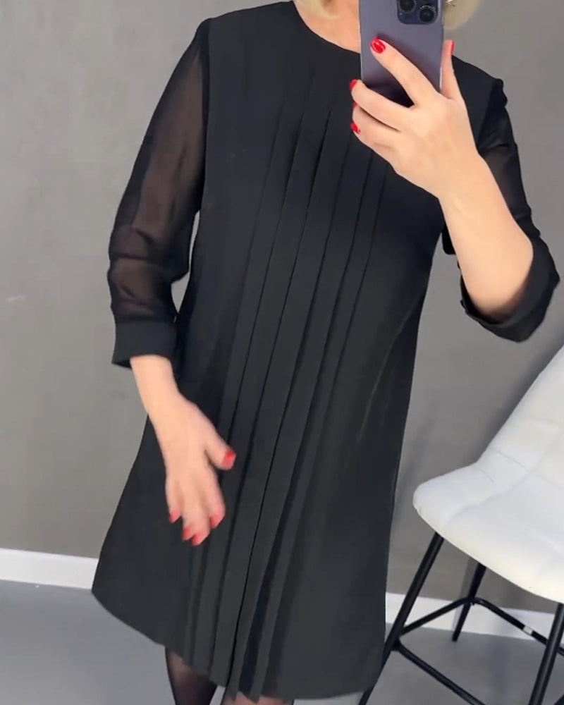 Stilla | Adora Kjole Enkel Med Fald Og Patchwork Net
