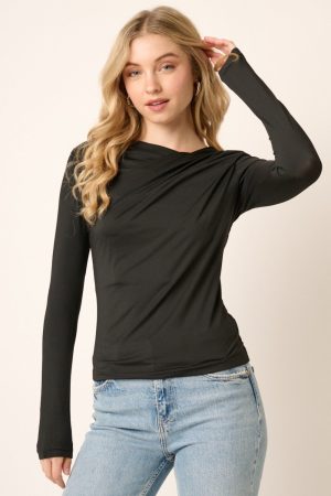 Stilla | Ruflet Langærmet Slim Top