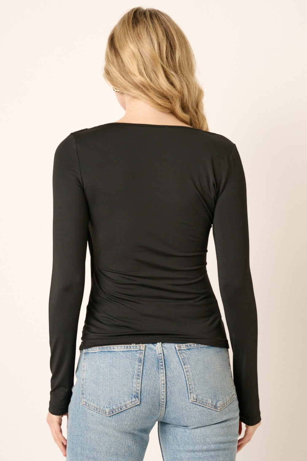 Stilla | Ruflet Langærmet Slim Top