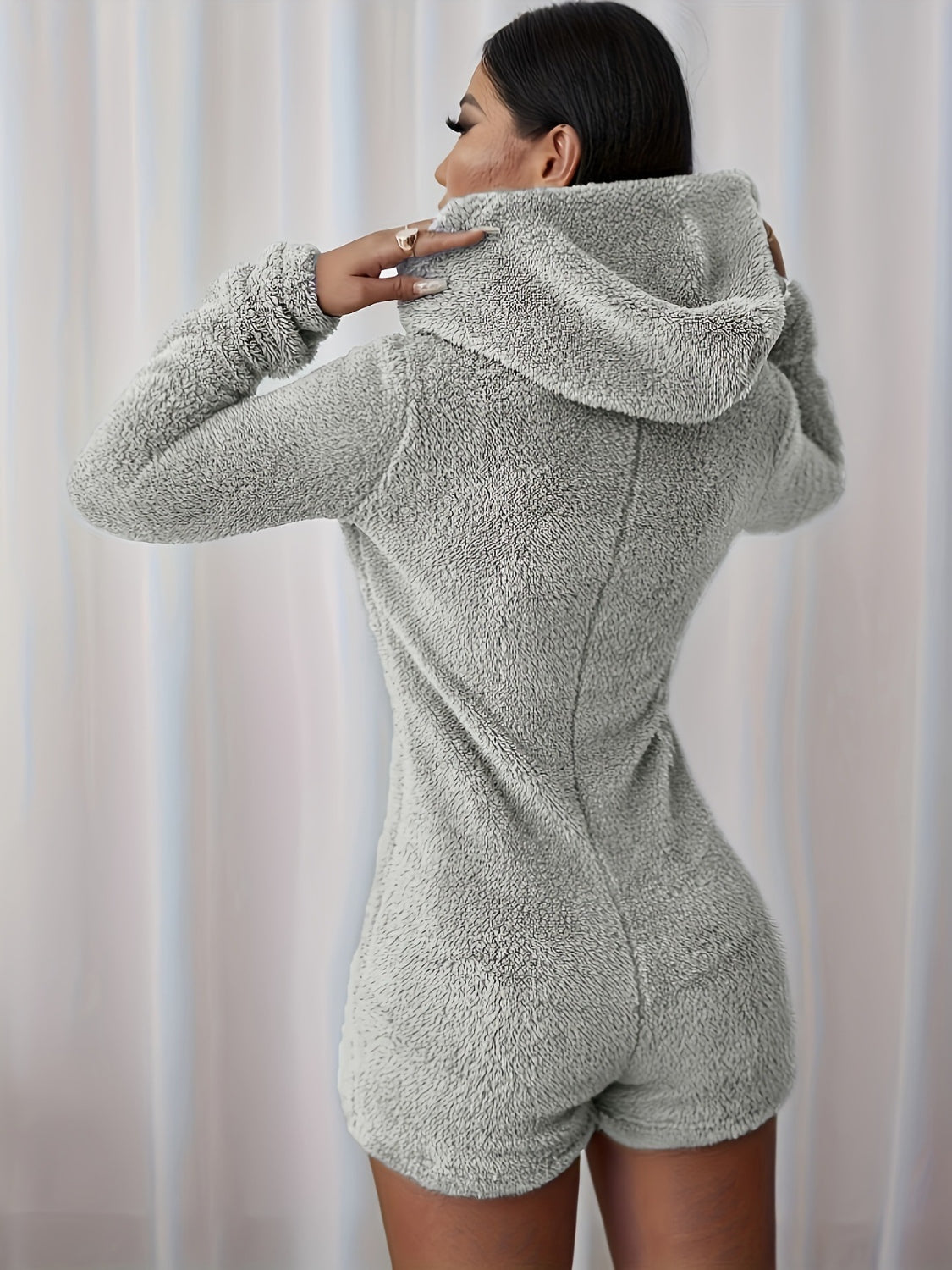 Stilla | Pels-Half-Zip Langærmet Hættedragt