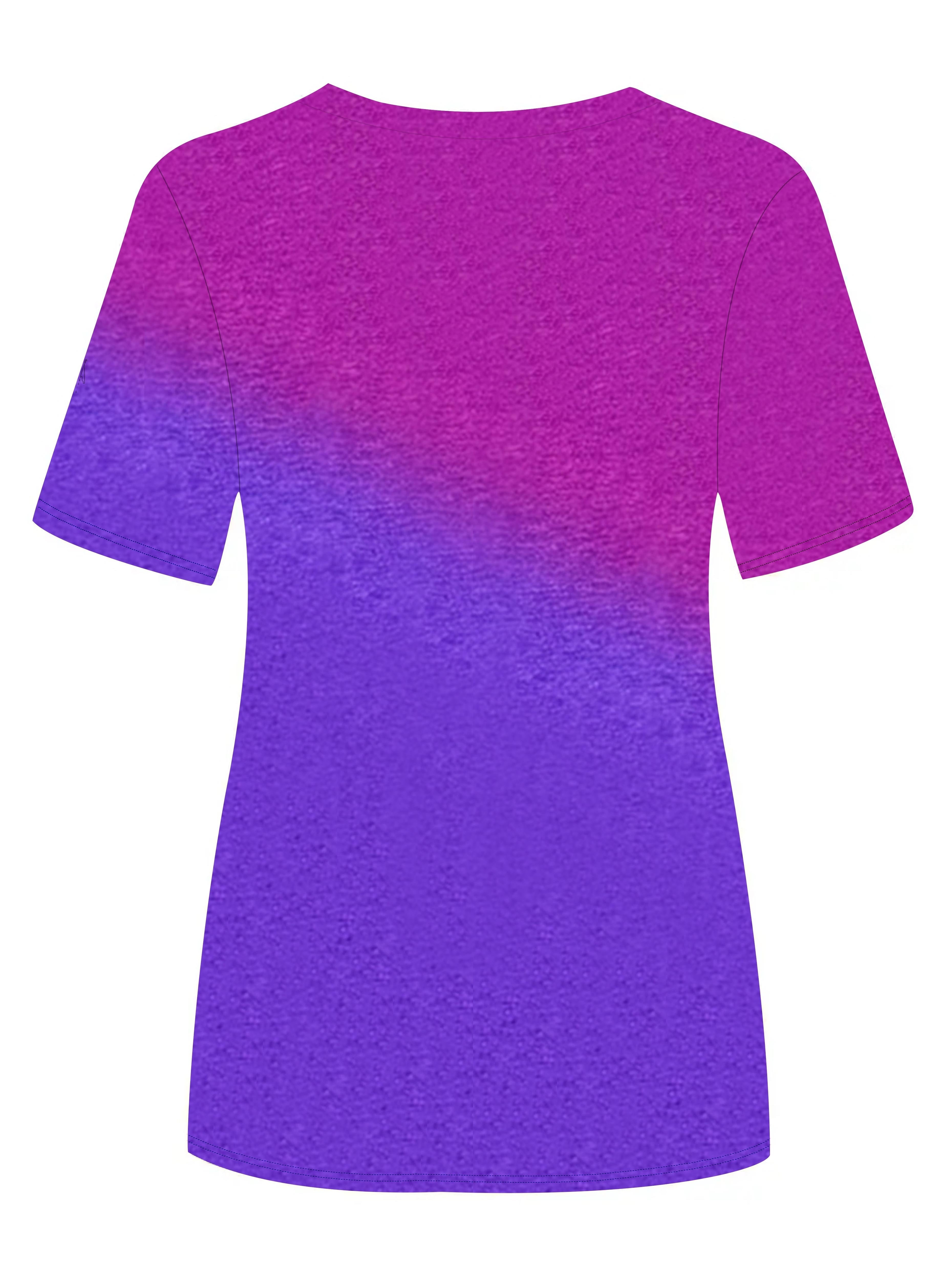 Stilla | T-Shirt Med Farveblokke Rund Hals, Kort Ærme, Afslappet, Let Top