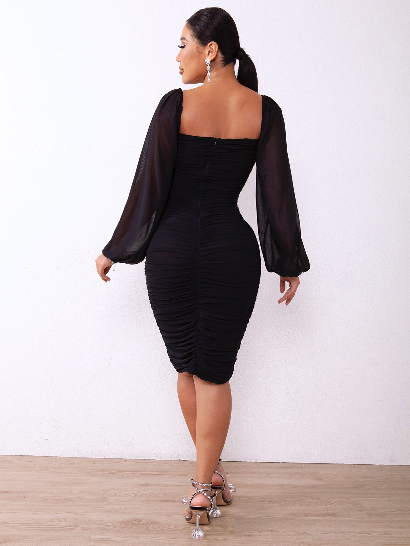 Stilla | Bag Rynket Bodycon Kjole