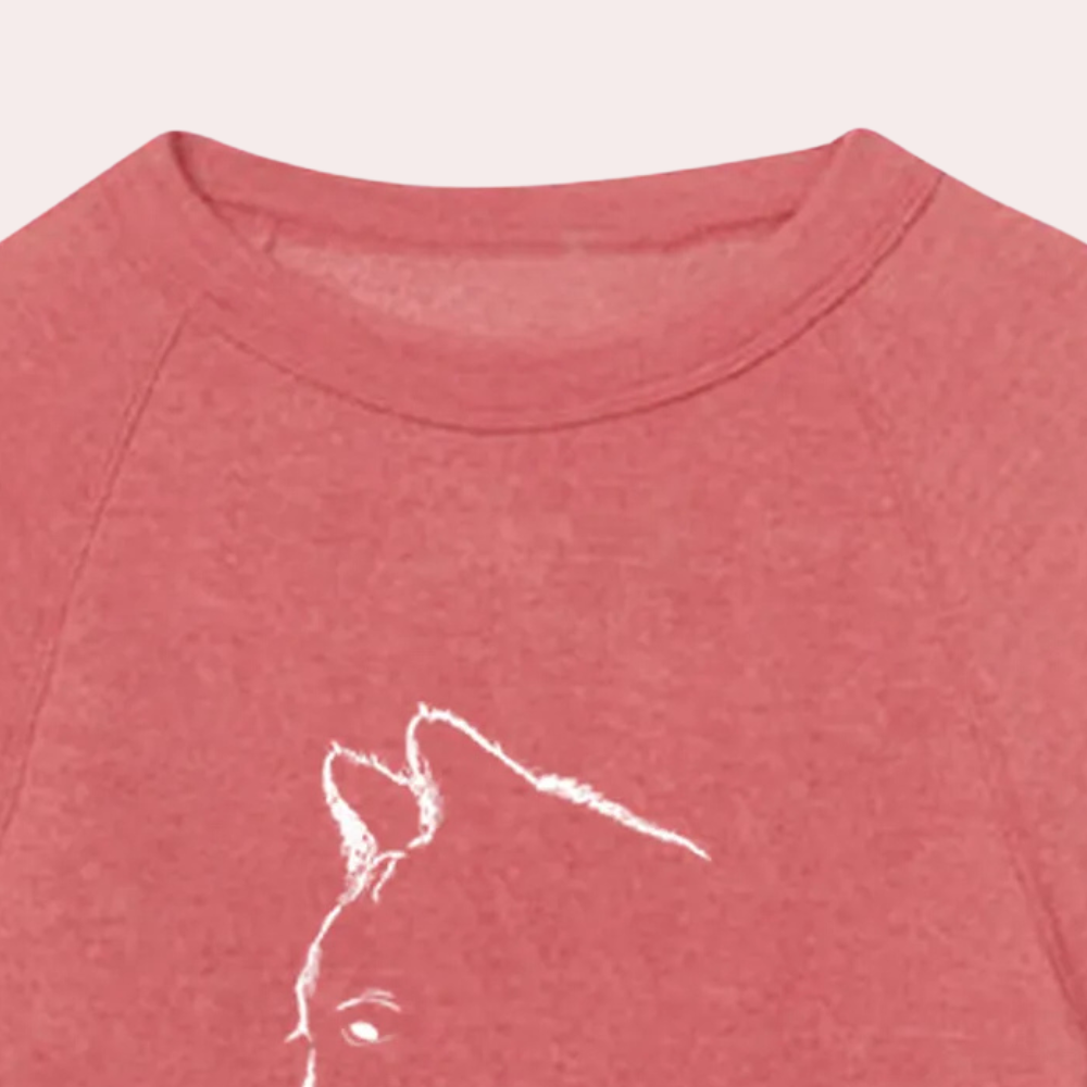Stilla | Komfortabel Sweater med Kattedesign til Damer på udsalg