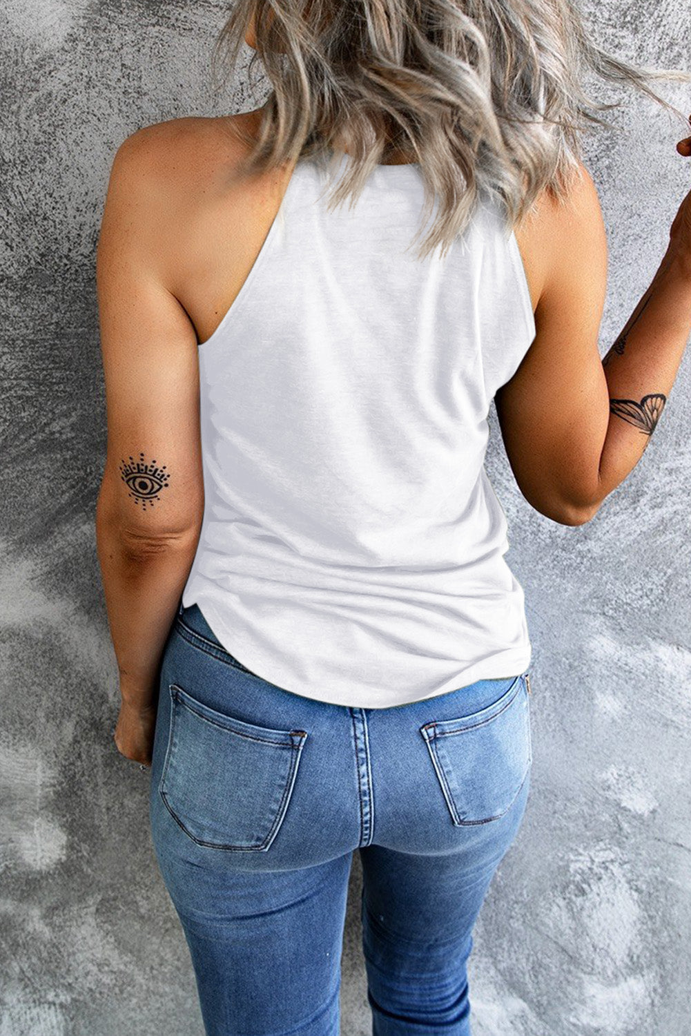 Stilla | Pailletter Kokosnødder Rundhalset Tanktop
