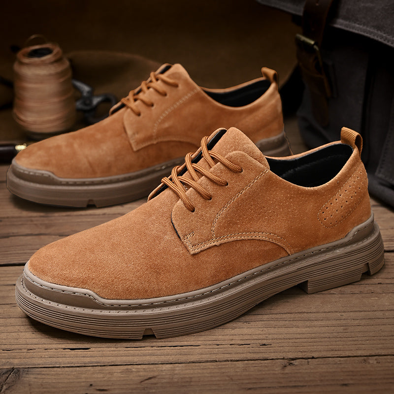 Stilla | Suede Derby Sko Med Stablet Såle Udsalg