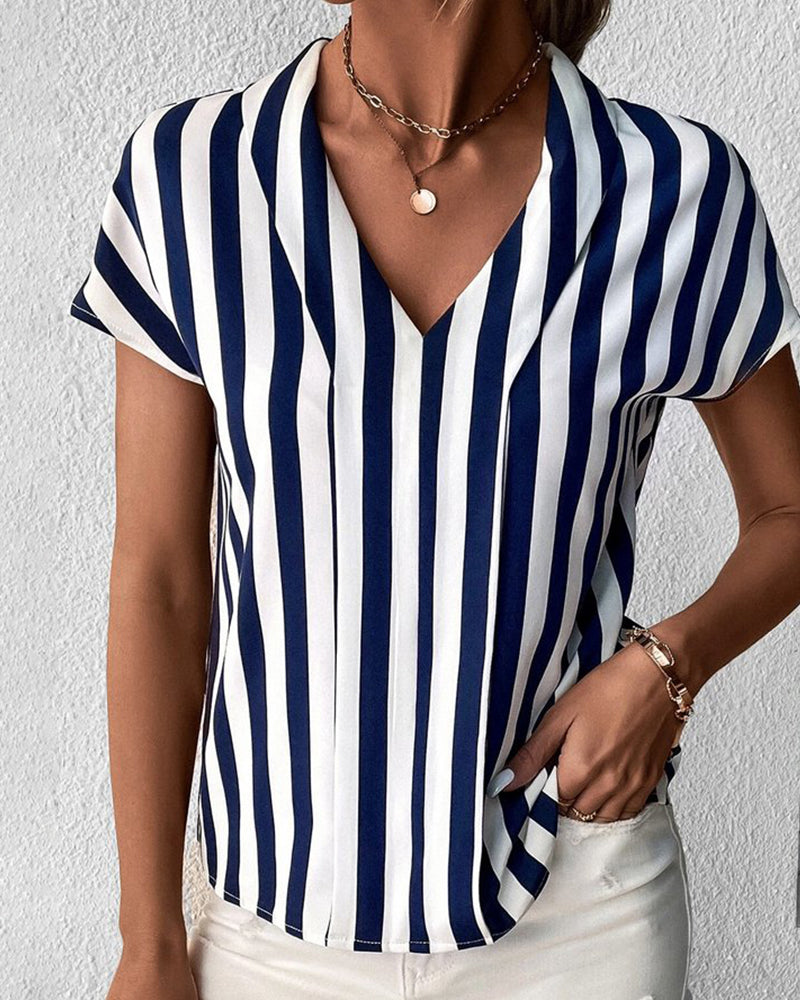 Stilla | Sommerbluse Stribet Look