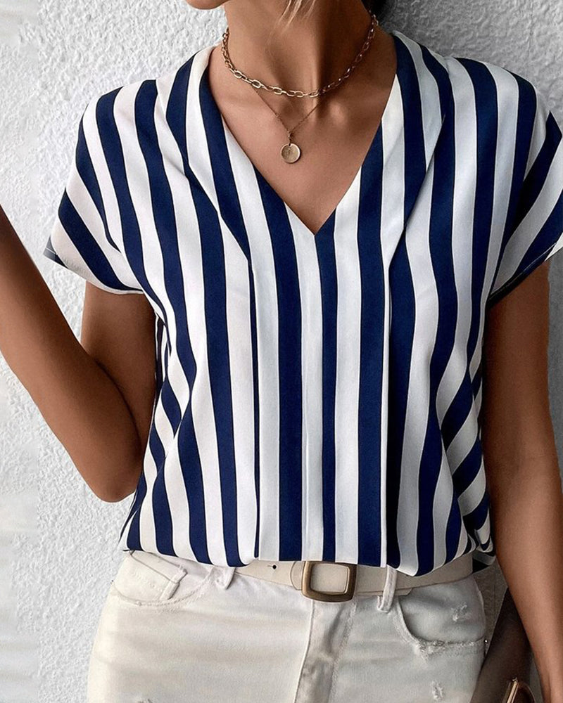 Stilla | Sommerbluse Stribet Look