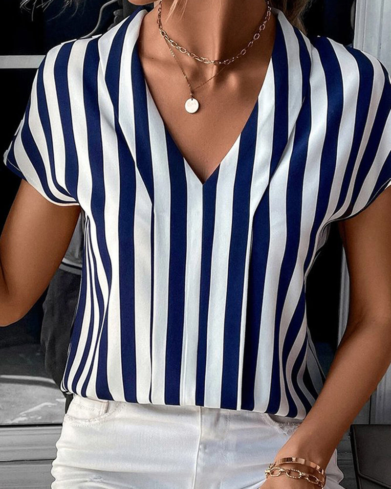Stilla | Sommerbluse Stribet Look
