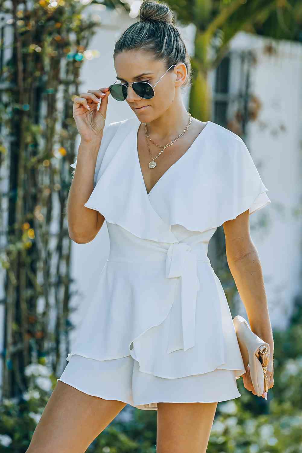 Stilla | Talje Surplice Lagd Romper Online