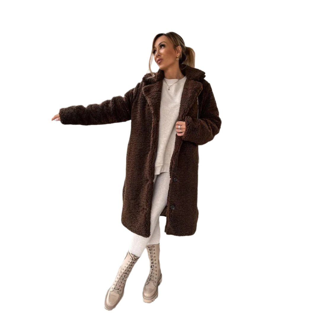 Stilla | Damefrakke Lang Teddy-Stil