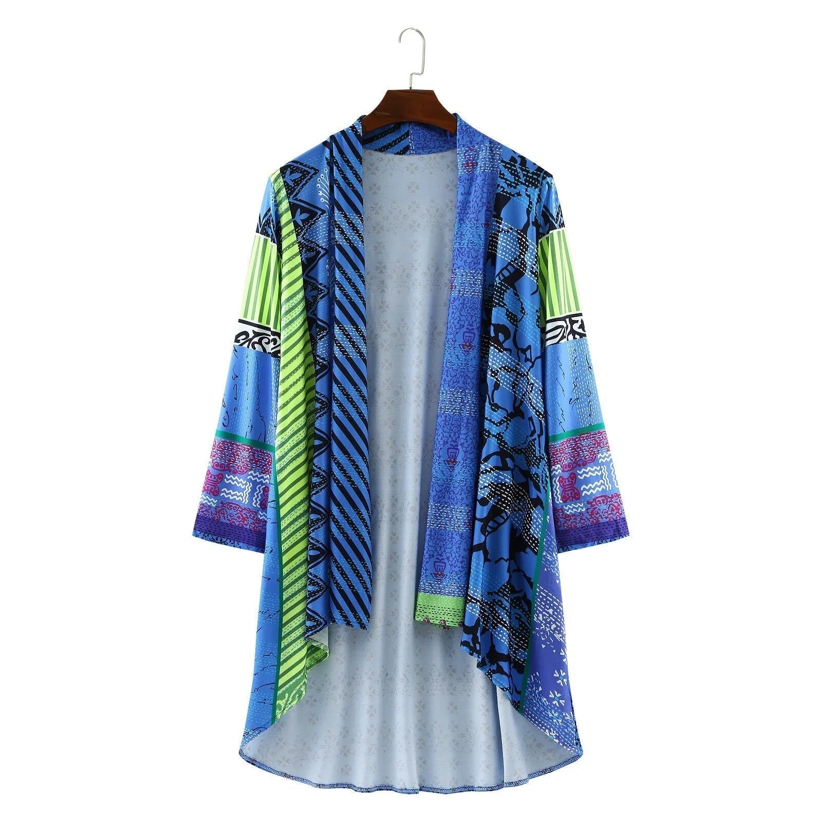 Stilla | Løs strikket cardigan med etnisk print