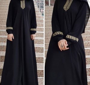 Stilla | Plus Size Tryk Abaya Jilbab Muslimsk Maxikjole