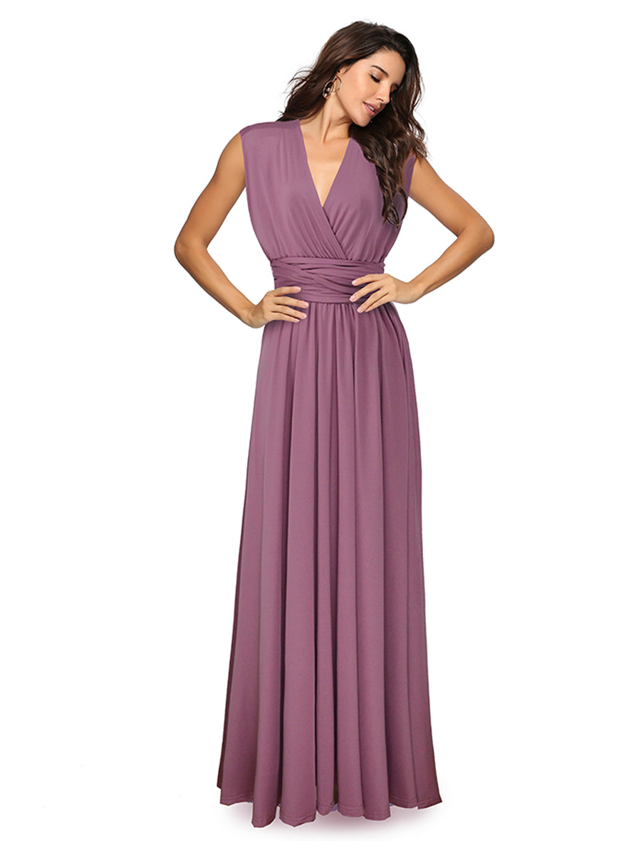 Stilla | Sexy Kvinder Multi Vej Wrap Boho Maxi Kjole Online salg