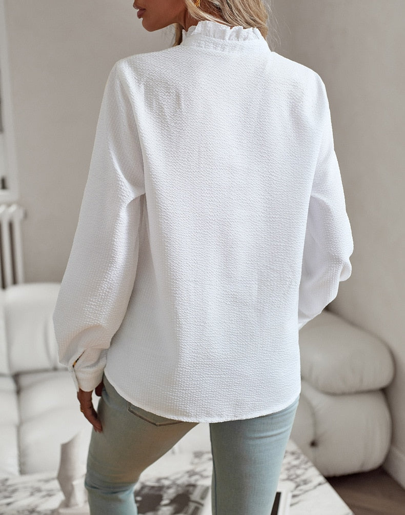Stilla | Elegant Langærmet Skjorte Mode