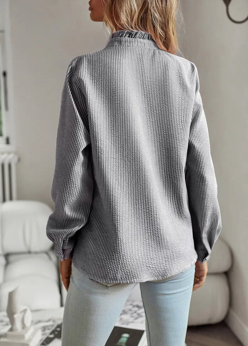 Stilla | Elegant Langærmet Skjorte Mode