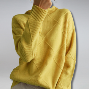 Stilla | Elegant rullekrave sweater med fin strik på udsalg