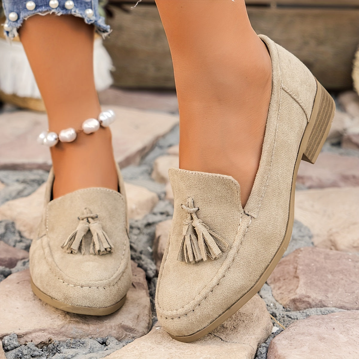 Stilla | Tassel Loafers Slip on Sko Til Hverdag Med Blød Sål