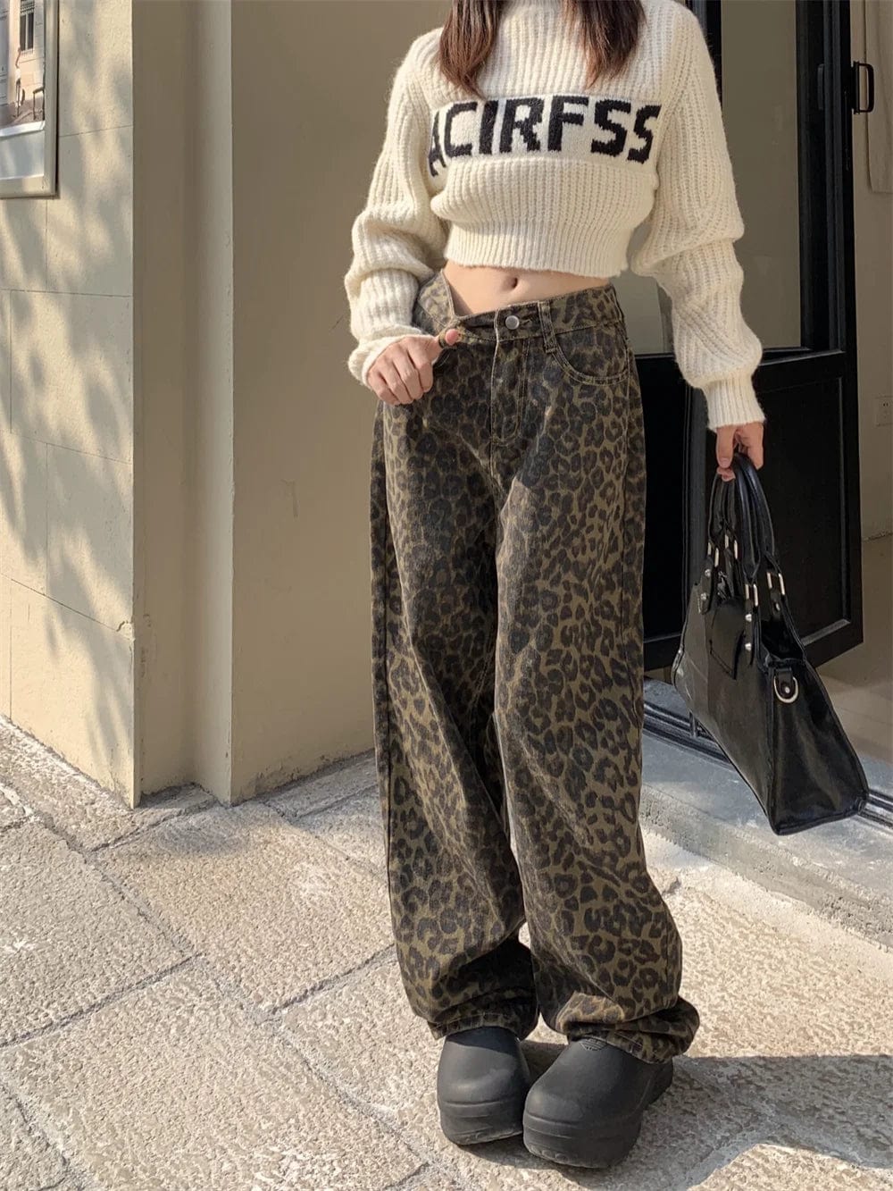 Stilla | Trendy Jeans Med Leopardprint