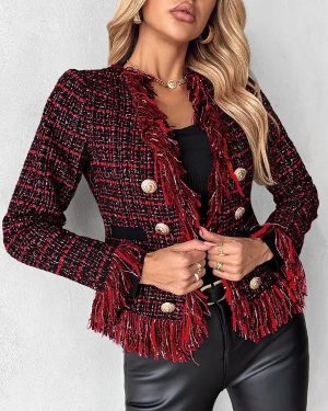 Stilla | Elegante casual jakke med frynser