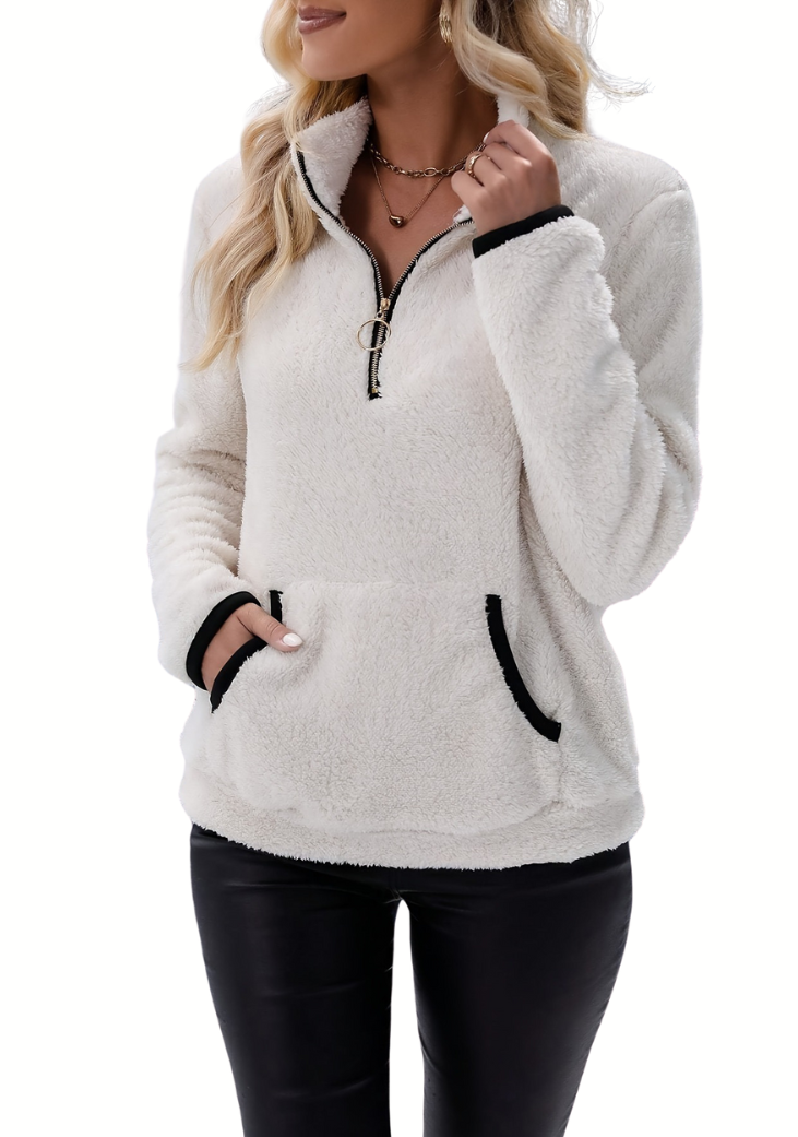 Stilla | Fleece Med Halvvognzipper