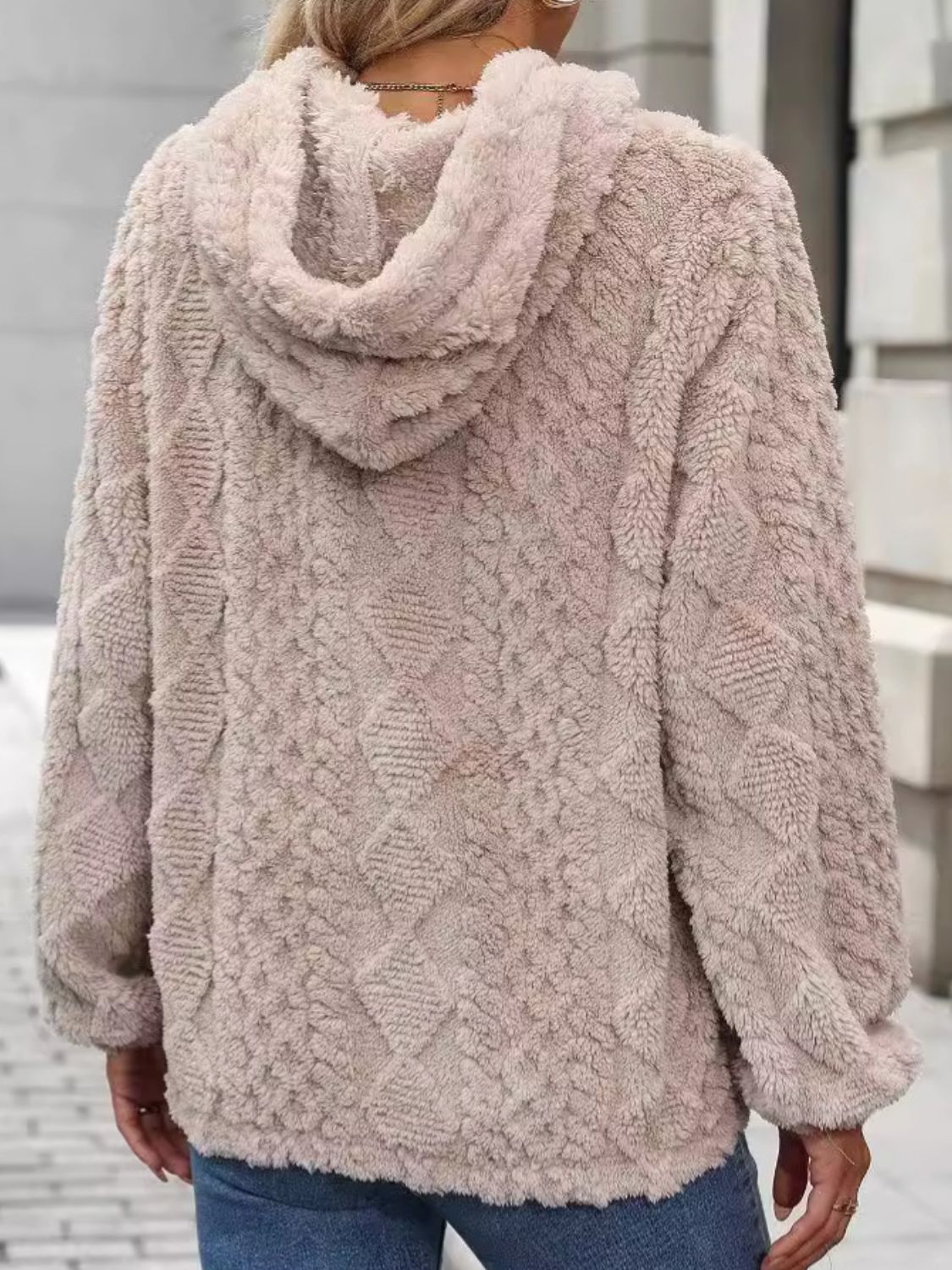 Stilla | Fleece Hættetrøje Med Lange Ærmer og Snøre