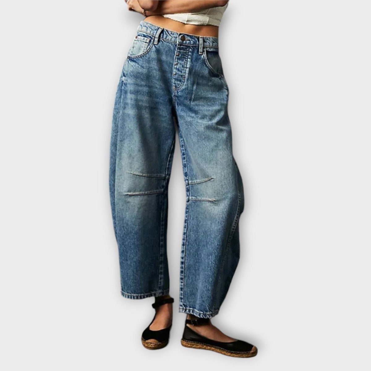 Stilla | Klassiske Jeans med Brede Ben