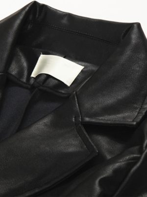 Stilla | Lang Kunstlæder-Trenchcoat til et stilfuldt, elegant look