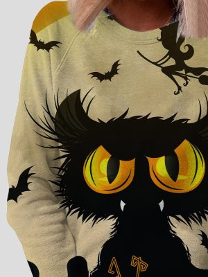 Stilla | Dame T-shirts Kat Print Rund Hals Lange Ærmer T-shirt