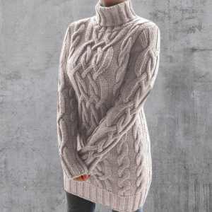 Stilla | Pullover med Lang, Elegant Rullekrave