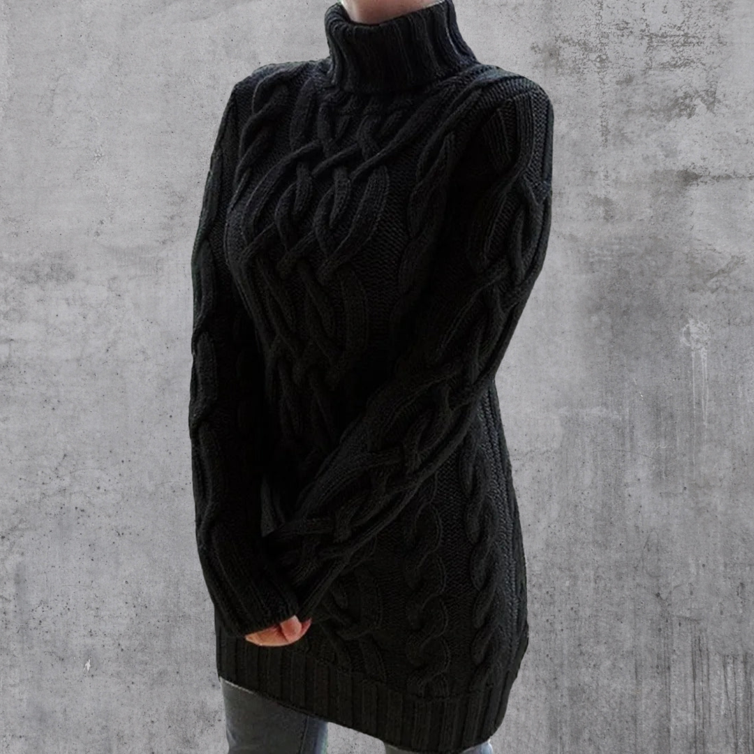 Stilla | Pullover med Lang, Elegant Rullekrave
