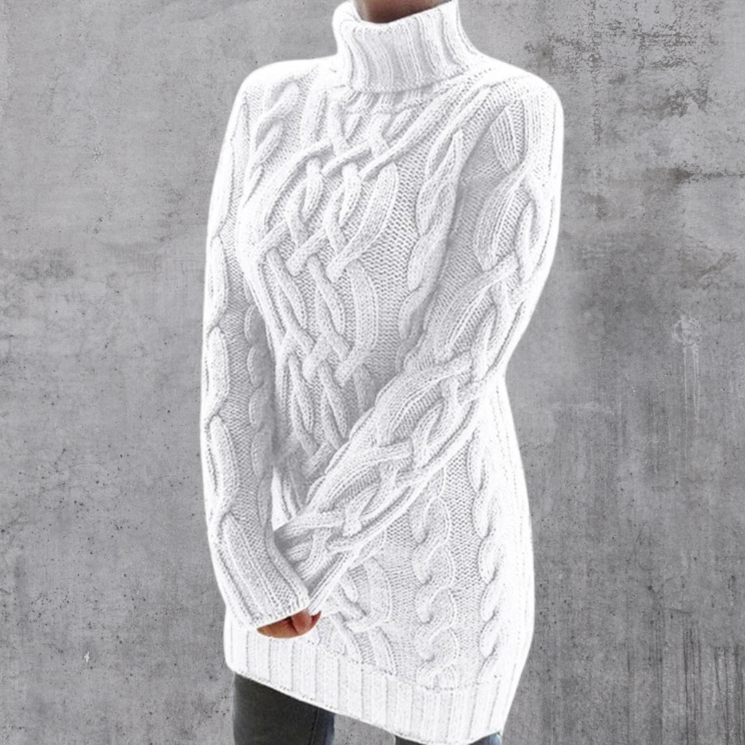 Stilla | Pullover med Lang, Elegant Rullekrave