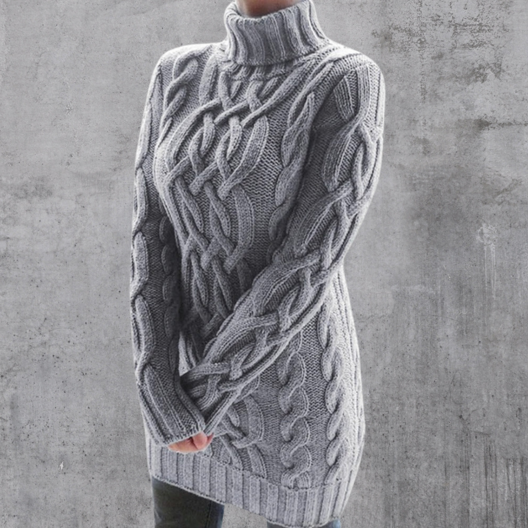 Stilla | Pullover med Lang, Elegant Rullekrave