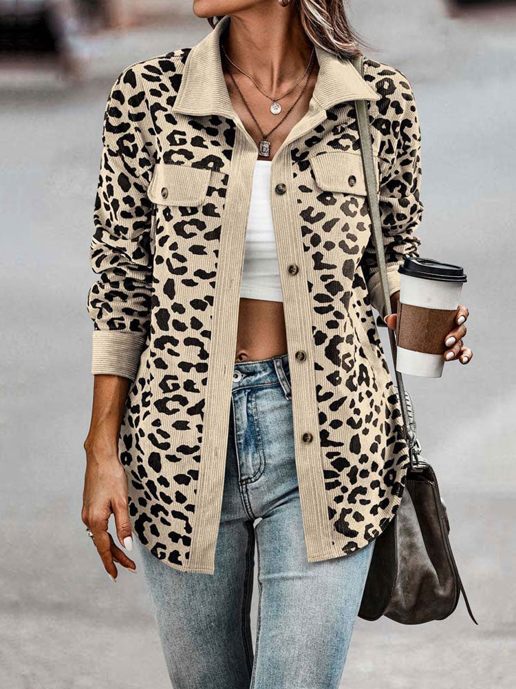 Stilla | Trendy overgangsjakke med leopardmønster