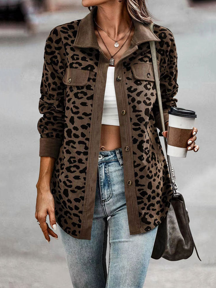 Stilla | Trendy overgangsjakke med leopardmønster
